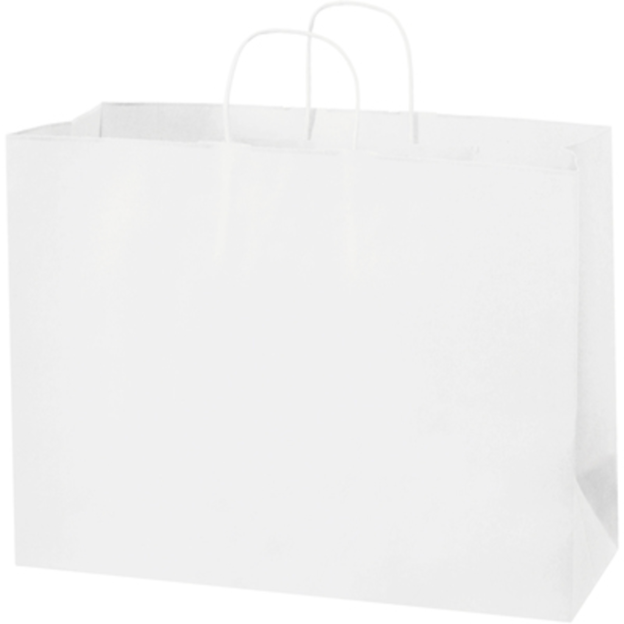 16 x 6 x 12in. W Paper Shopping Bags 250/CS, Length 16 in, Model# BGS108W